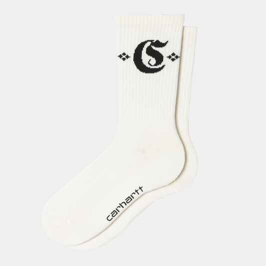 Carhartt WIP Greatest Hits Socks Pre Summer 2025 in Wax/Schwarz