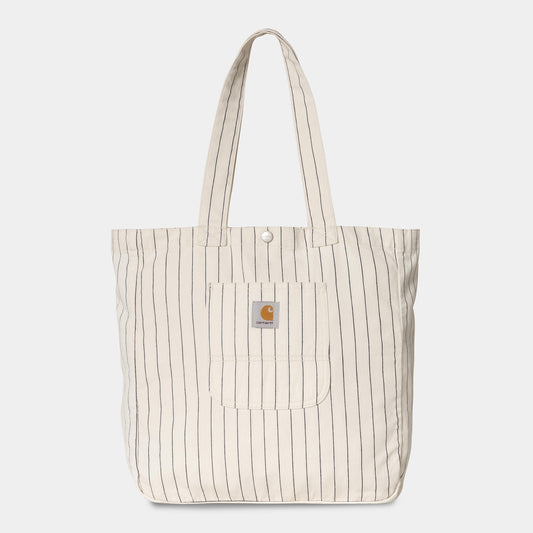 CARHARTT WIP Hendry Tote in Seaton Stripe Wax/Dark Navy/rinsed