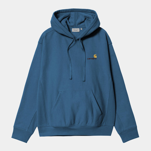 Carhartt WIP Hooded American Script Sweat in Sodalite