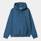 Carhartt WIP Hooded American Script Sweat in Sodalite