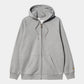 Carhartt WIP Hooded Chase Jacket in Grey Heather/Gold