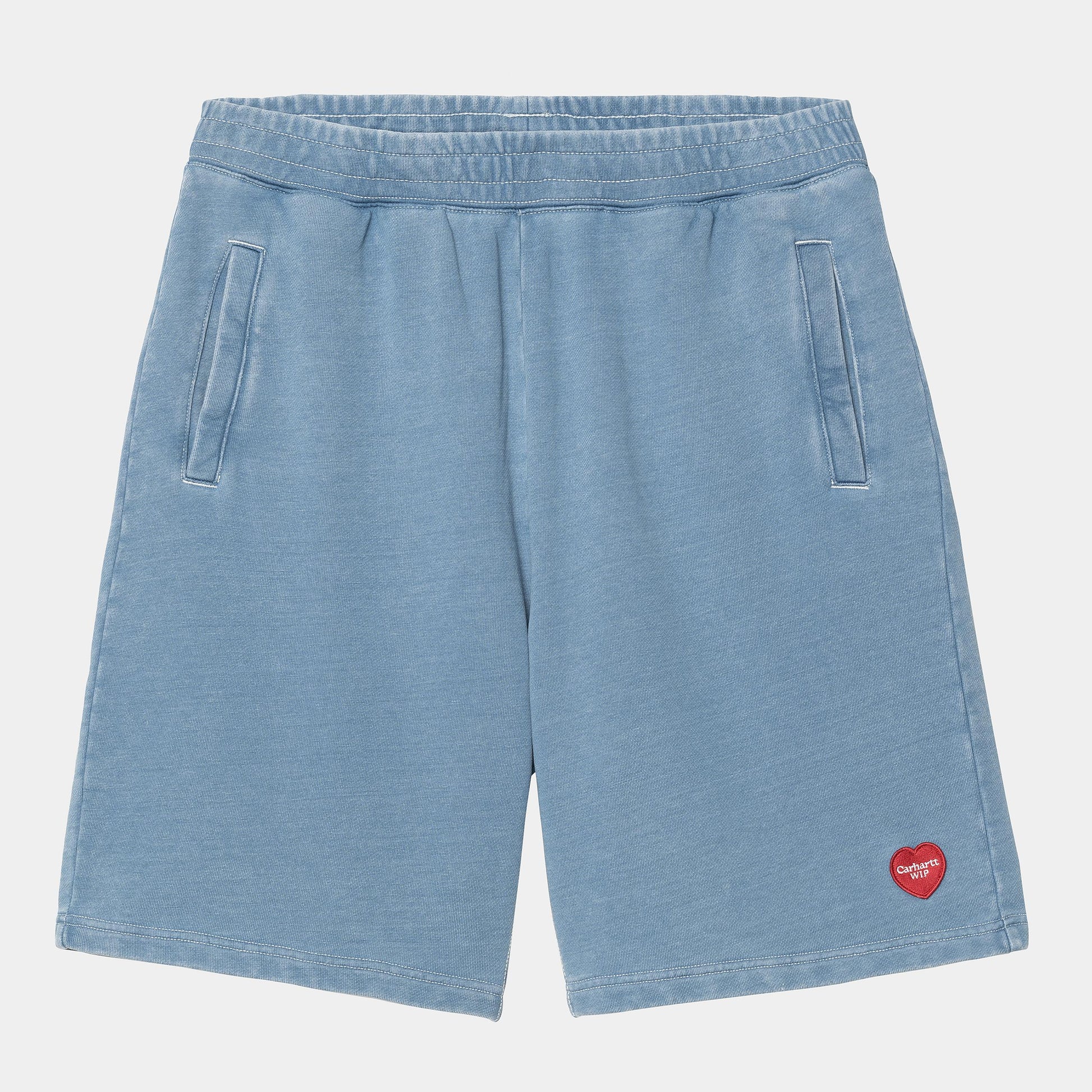 CARHARTT WIP Ingo Sweat Short in Light Blue/garment dyed