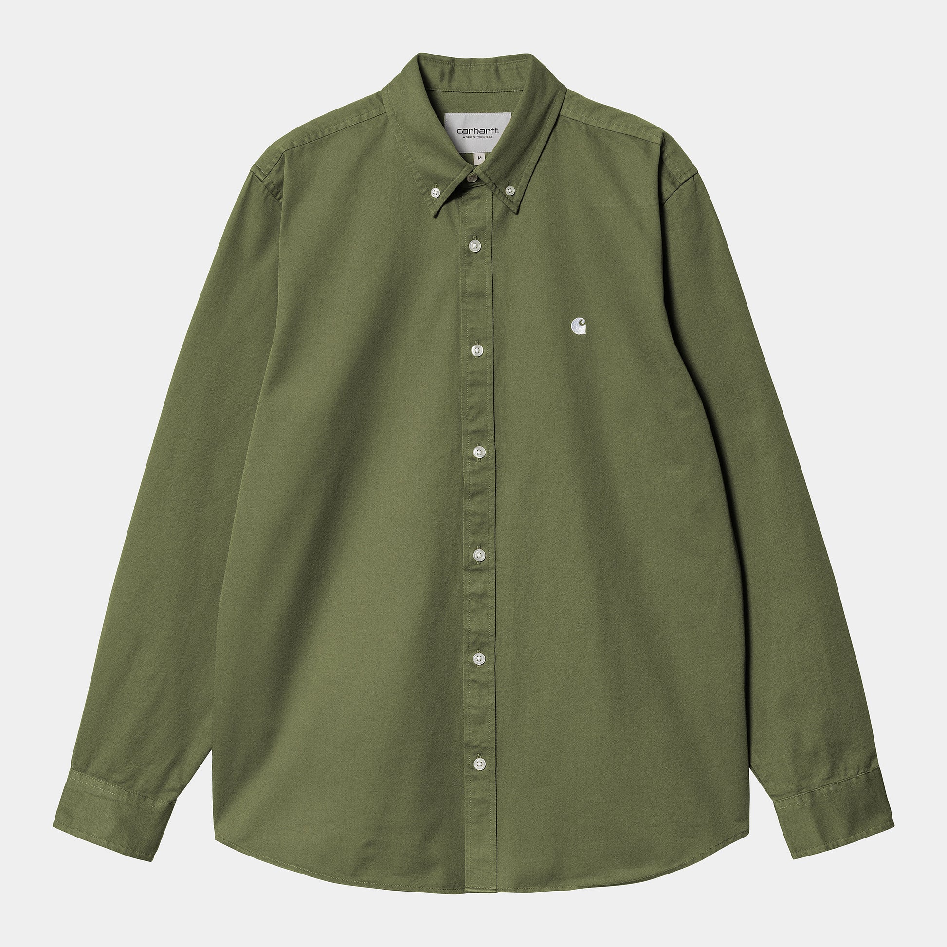 Carhartt WIP L/S Madison Shirt in Dundee/Weiß