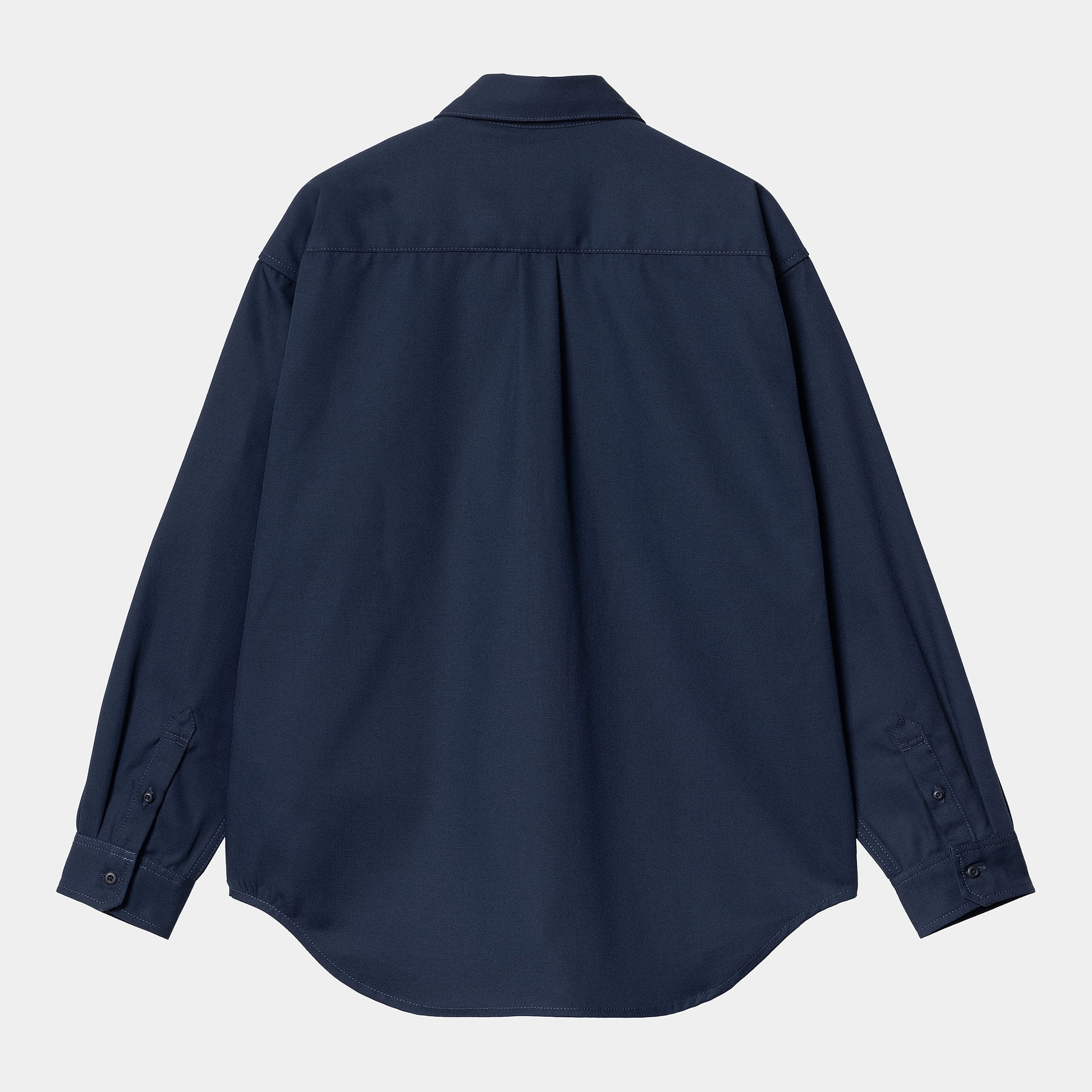 Carhartt Wip L/S Module Script Shirt FW24 in Air Force Blue/Weiß/rigid