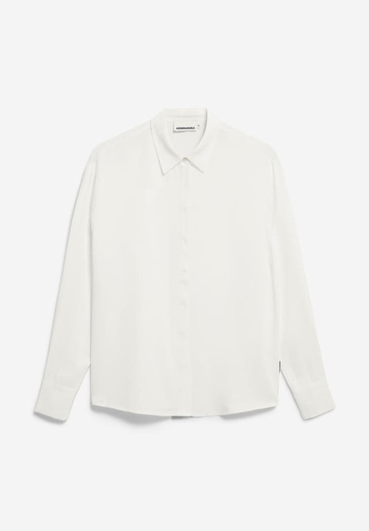 Armedangels Damen LARISAANA LONGSLEEVE Bluse langarm in off white