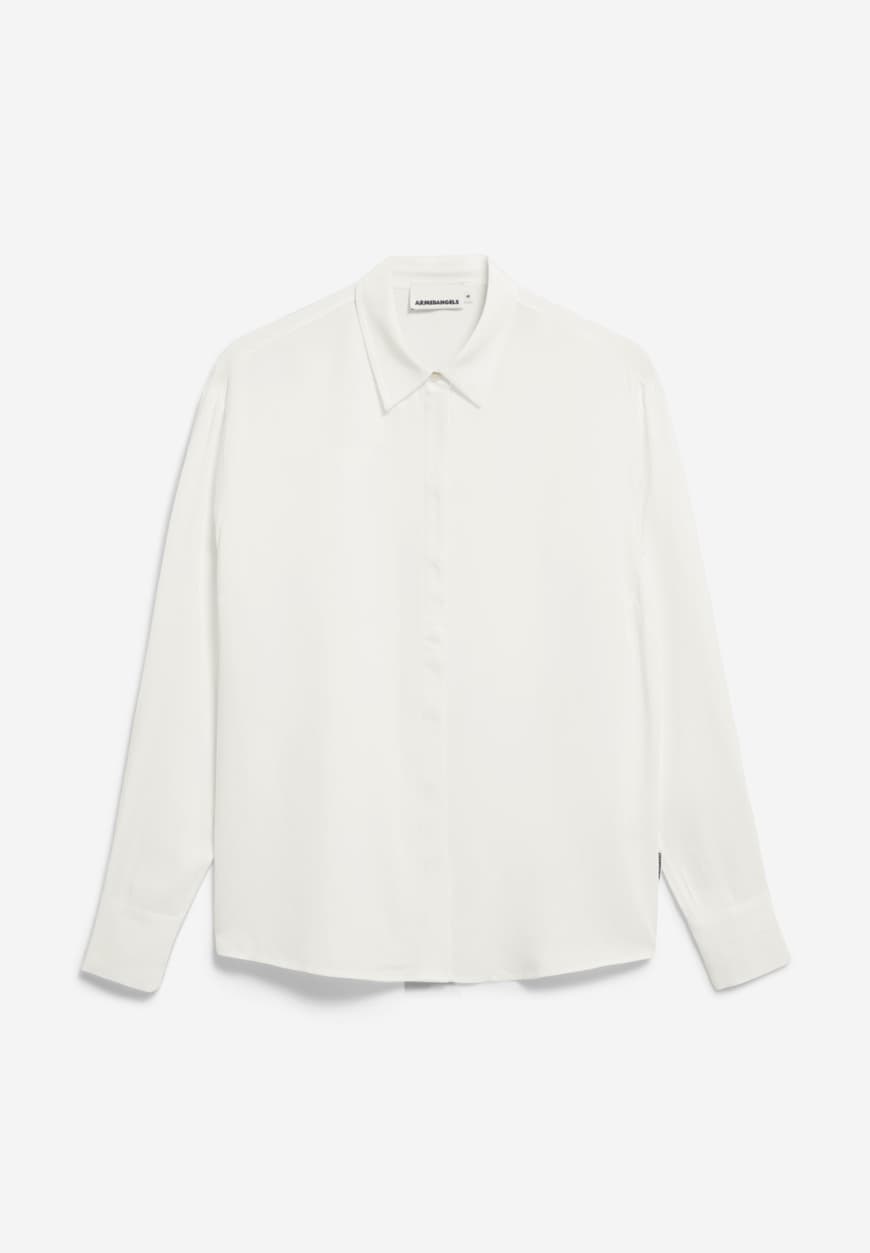 Armedangels Damen LARISAANA LONGSLEEVE Bluse langarm in off white