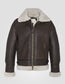 Schott B-3 Bomber jacket LC1259 , sheepskin leather in Dark Brown