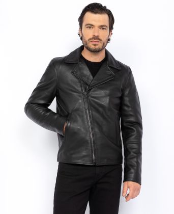 Schott Full black Perfecto® jacket, cowhide leather