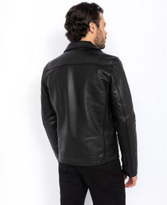 Schott Full black Perfecto® jacket, cowhide leather