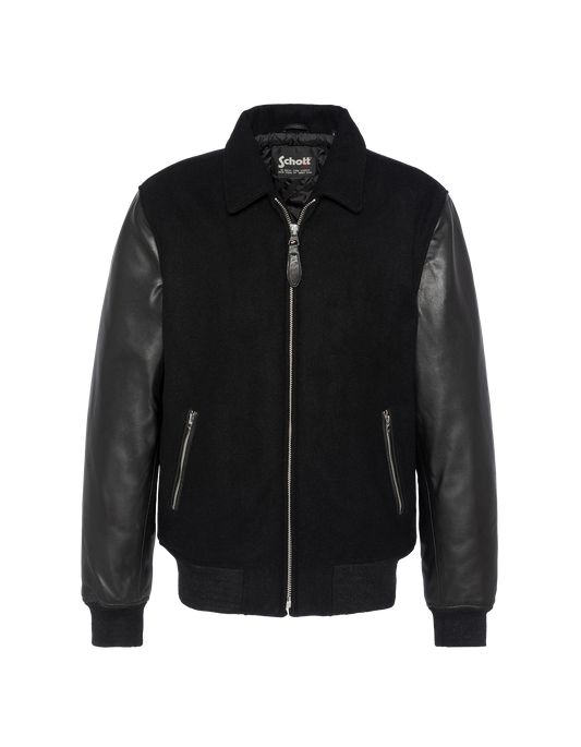 Schott College Yales Wool JACKET in Schwarz
