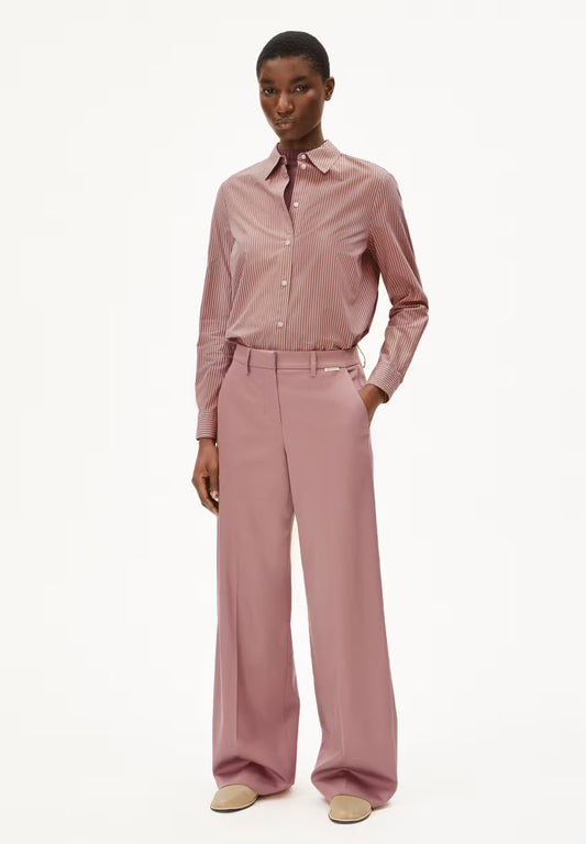 Armedangels Damen LEANDRAA Hose Stoffhose in light berry