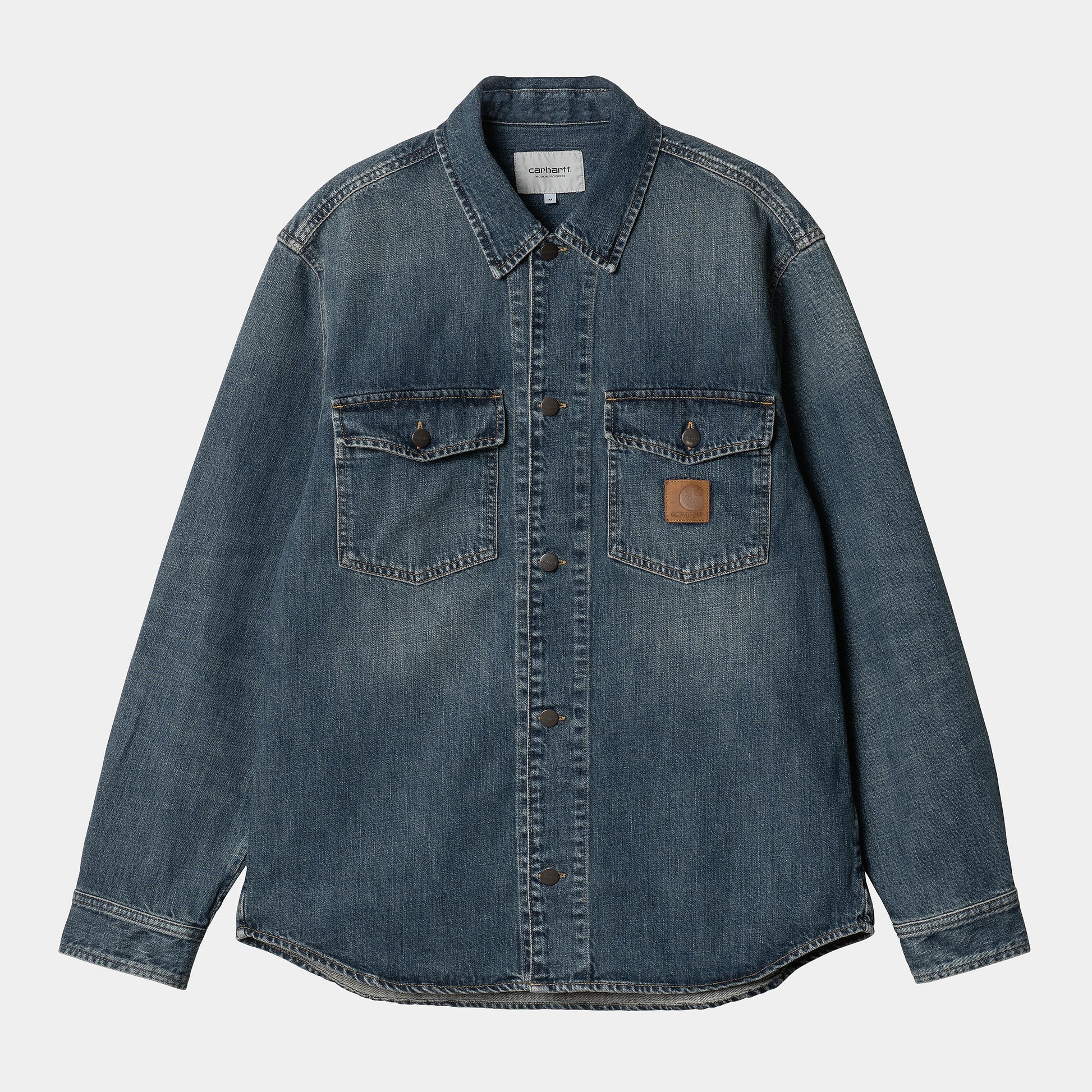 Carhartt WIP Lincoln Shirt Jac Pre Summer 2025 in Blau/worn used wash