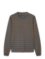 Mads Nørgaard Cotton Jersey Stripe Frode Tee LS hw25 in Asphalt/Beech