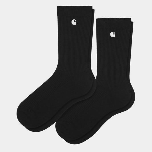 CARHARTT WIP Madison Pack Socks Cotton/Polyester/Elastane Knit in Schwarz/White + Black/Weiß