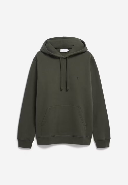 Armedangels Men PAARLO FLEECE Sweat Hoodie in forest pine