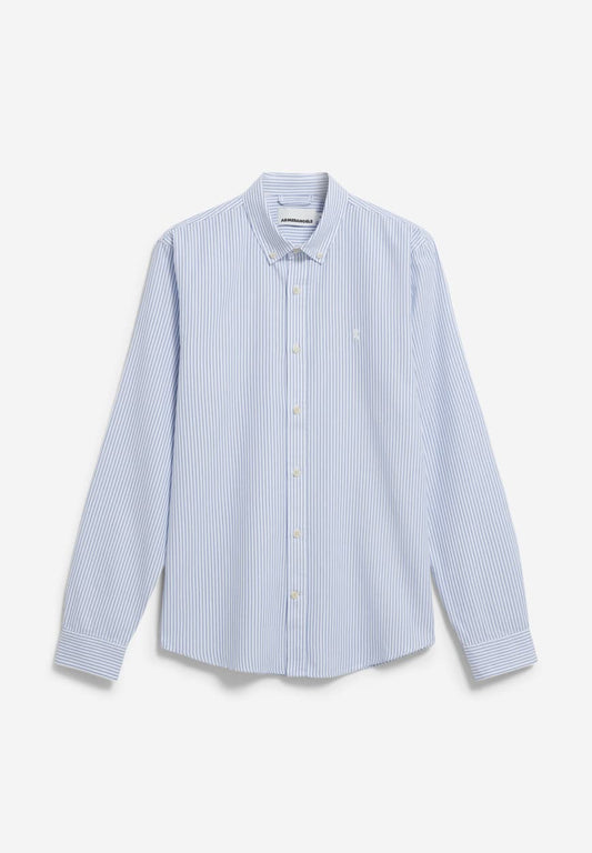 Armedangels Men QUAASA STRIPES Hemd langarm in white-dark morning