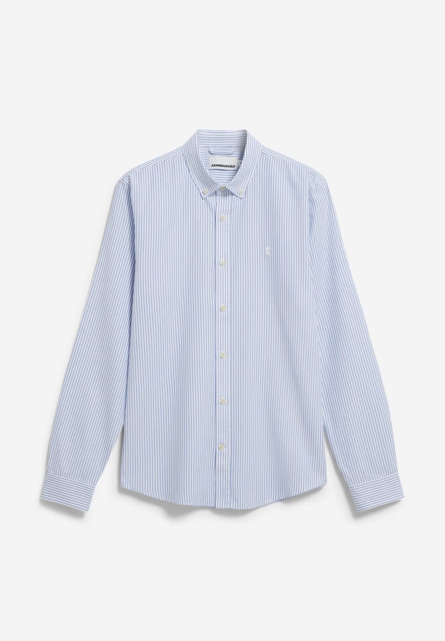 Armedangels Men QUAASA STRIPES Hemd langarm in white-dark morning