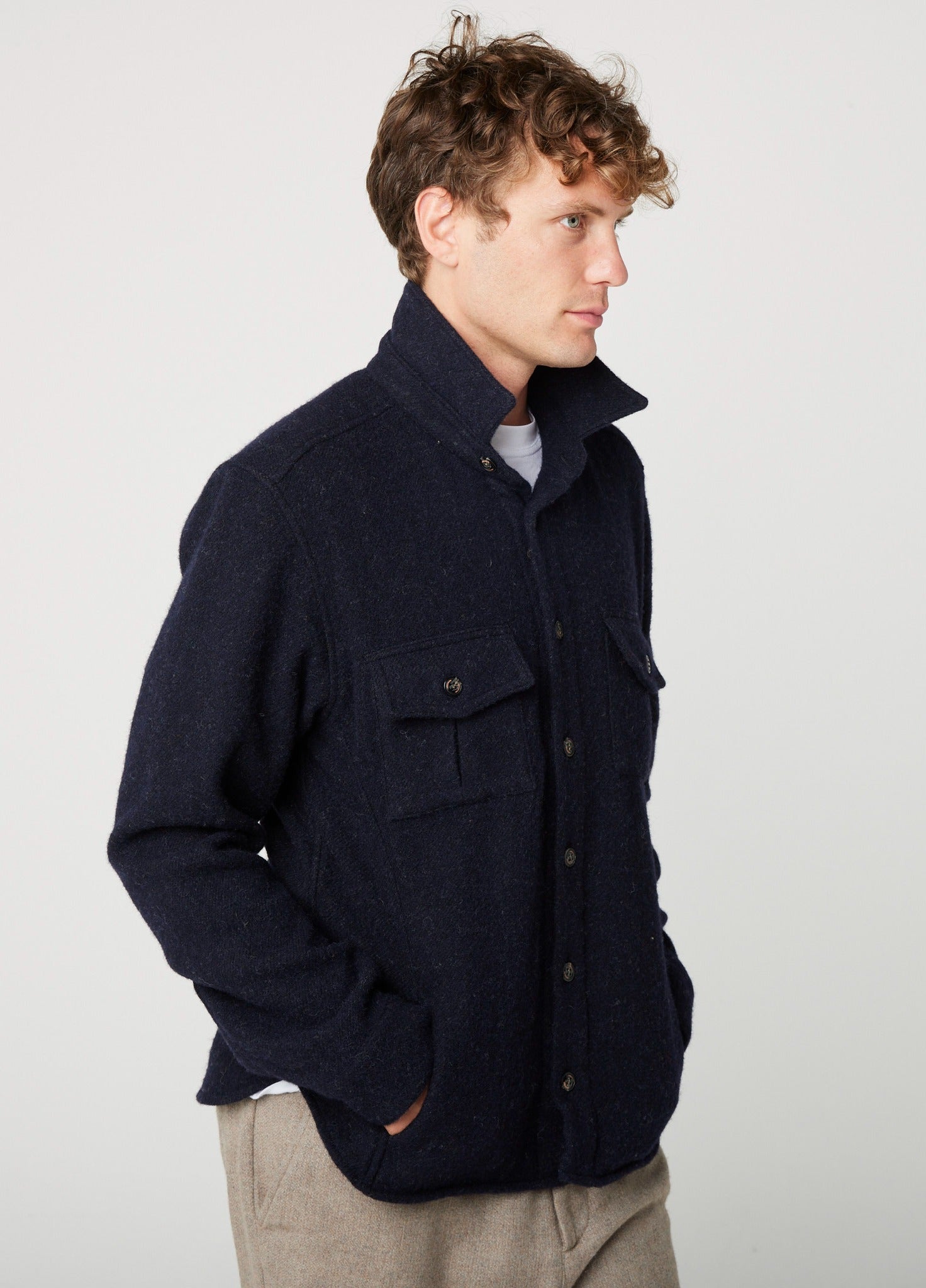 Peregrine Dexter Overshirt in Dunkelblau
