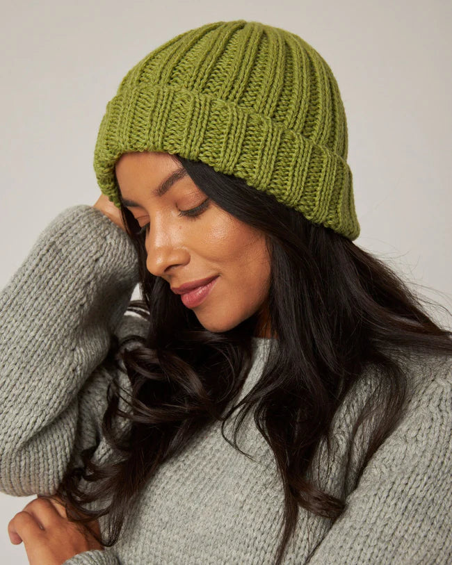 Peregrine Milliner Ribbed Beanie in Campo