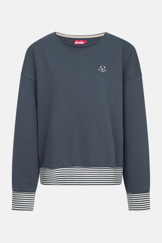 Derbe Hamburg Robbenschnute Damen Sweatshirt in Dunkelblau