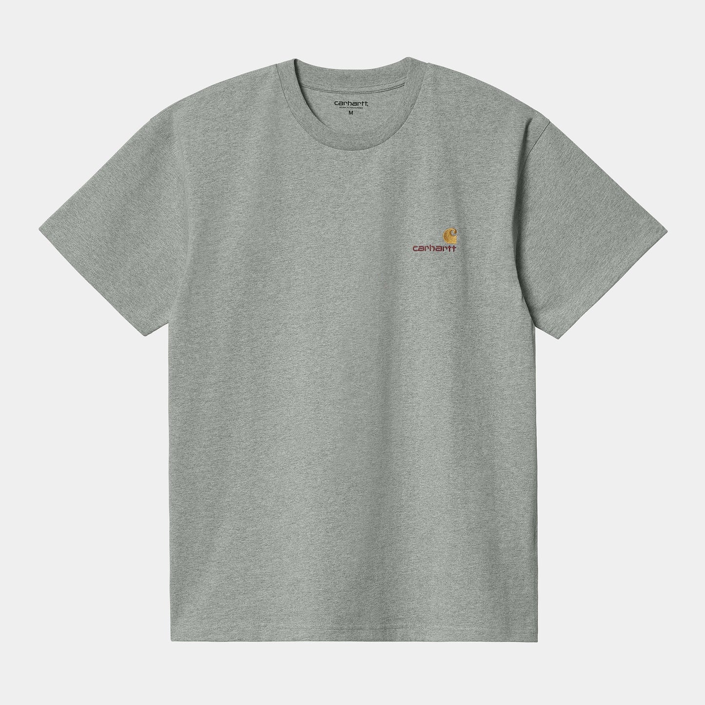 Carhartt WIP S/S American Script T-Shirt in Grey Heather