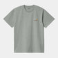 Carhartt WIP S/S American Script T-Shirt in Grey Heather