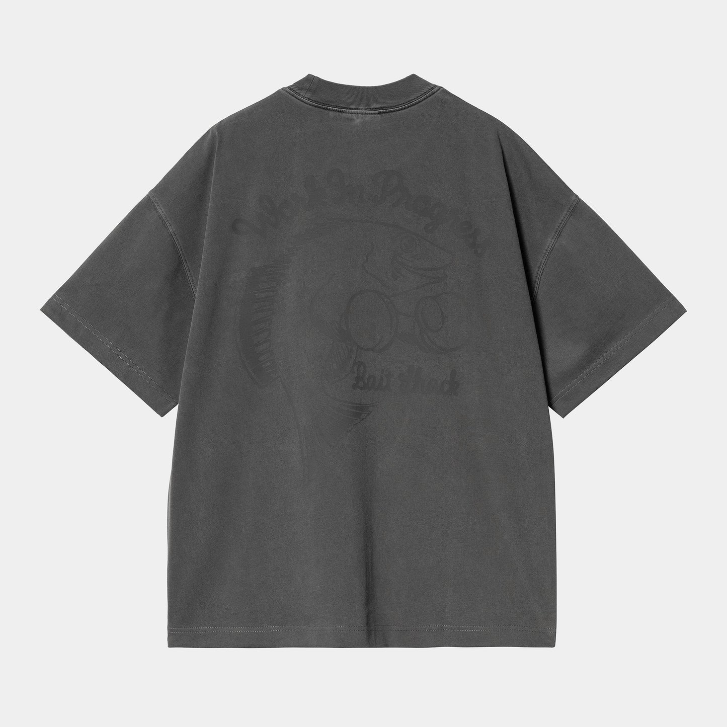 CARHARTT WIP S/S Bait Shack T-Shirt in Schwarz/garment dyed