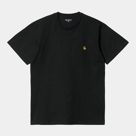 Carhartt WIP S/S Chase T-Shirt in Schwarz/Gold