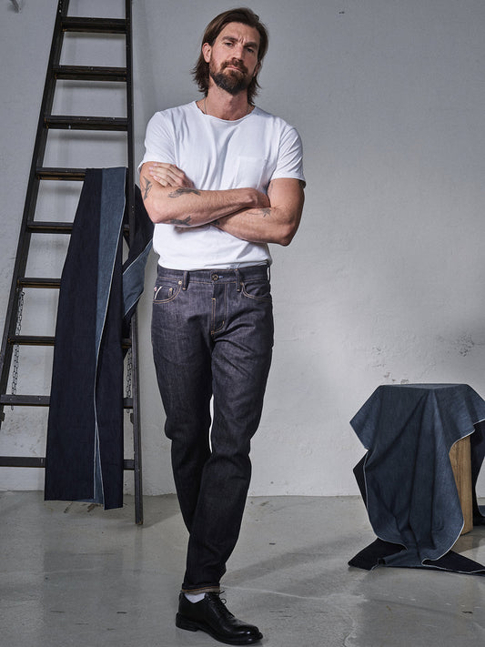 Blue de Gênes Vinci – Chevy – Selvedge-Jeans in Mid Blue Denim