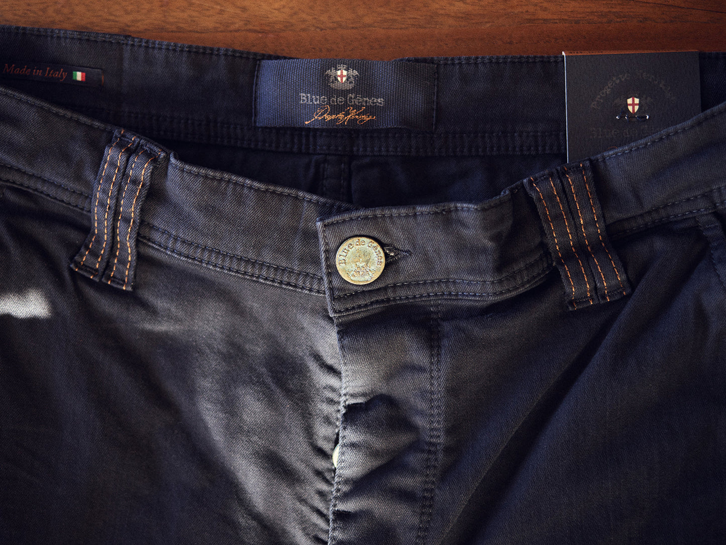 Blue de Gênes Paulo Pavia 1 Chino in Midnight Blue