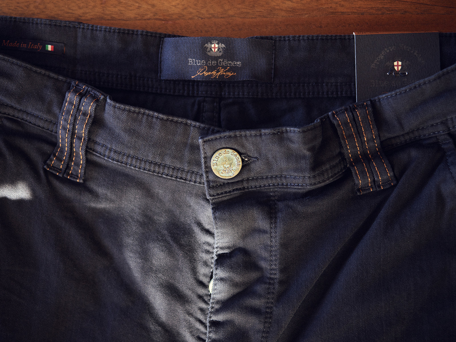Blue de Gênes Paulo Pavia 1 Chino in Midnight Blue