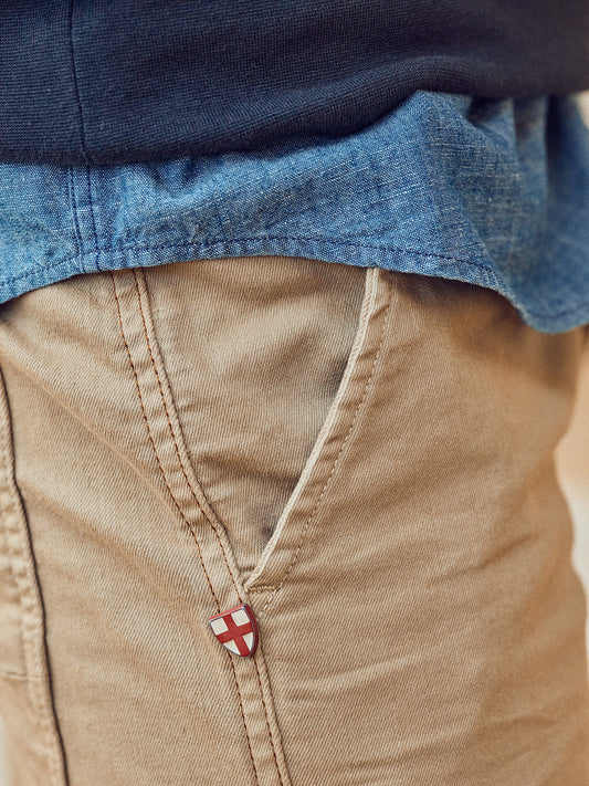Blue de Gênes Miguel Chambray Shirt in Lt. Denim Blue