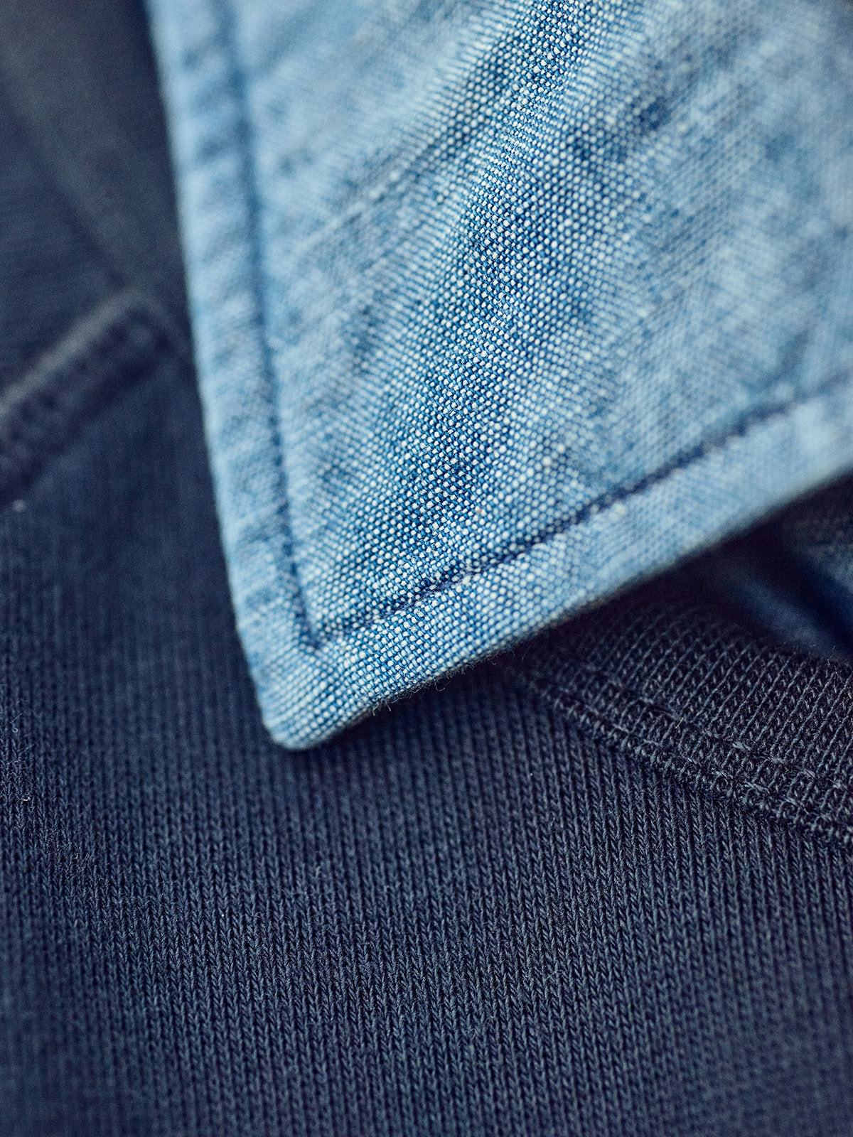 Blue de Gênes Miguel Chambray Shirt in Lt. Denim Blue
