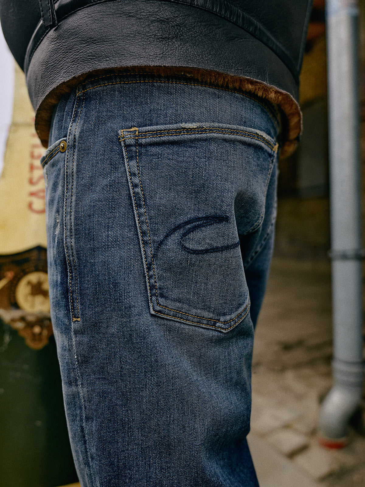 Blue de Gênes Recco Pala Used Jeans in Denim Wash