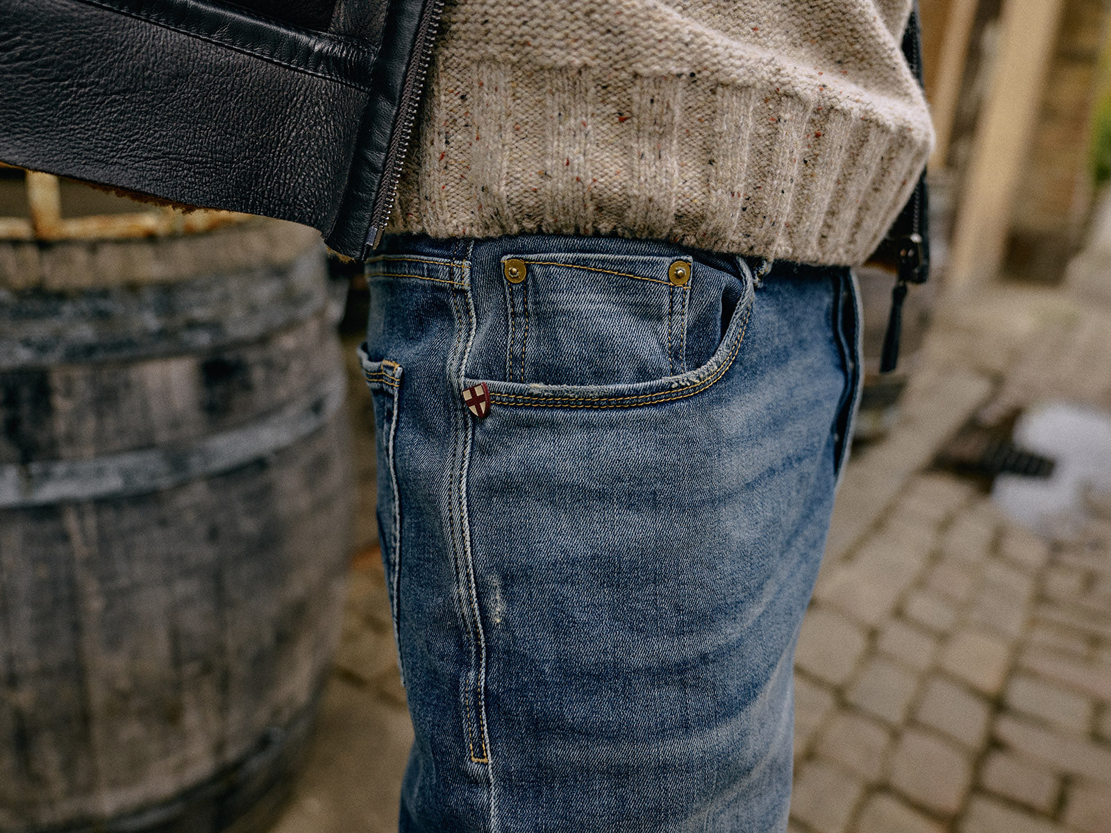 Blue de Gênes Recco Pala Used Jeans in Denim Wash