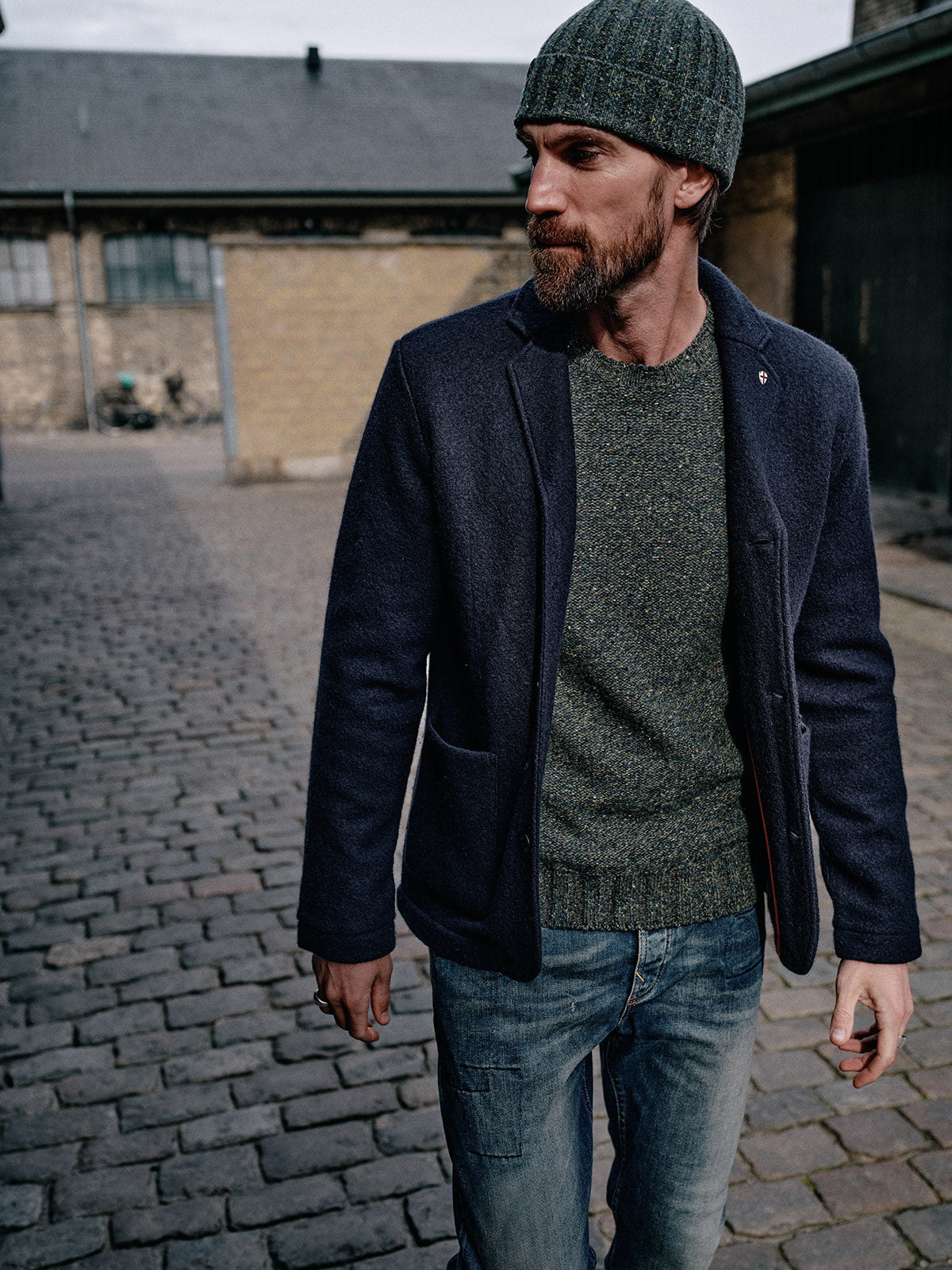 Blue de Gênes Marcos Blazer in Dark Navy