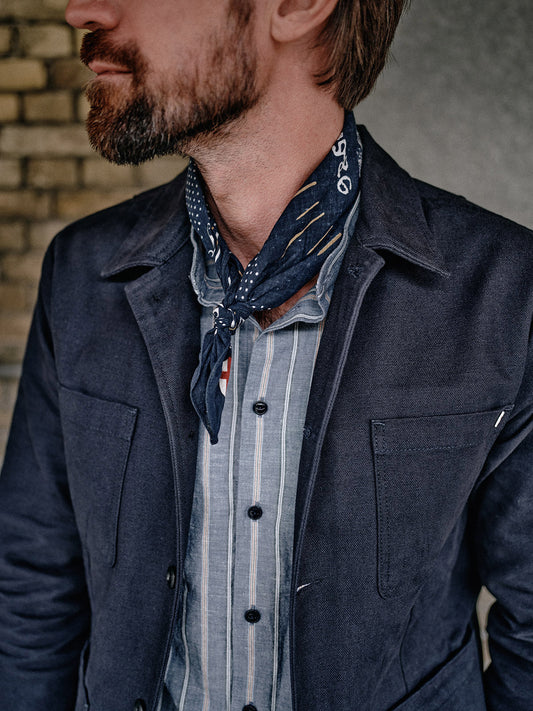 Blue de Gênes Amos Blazer in Dark Navy
