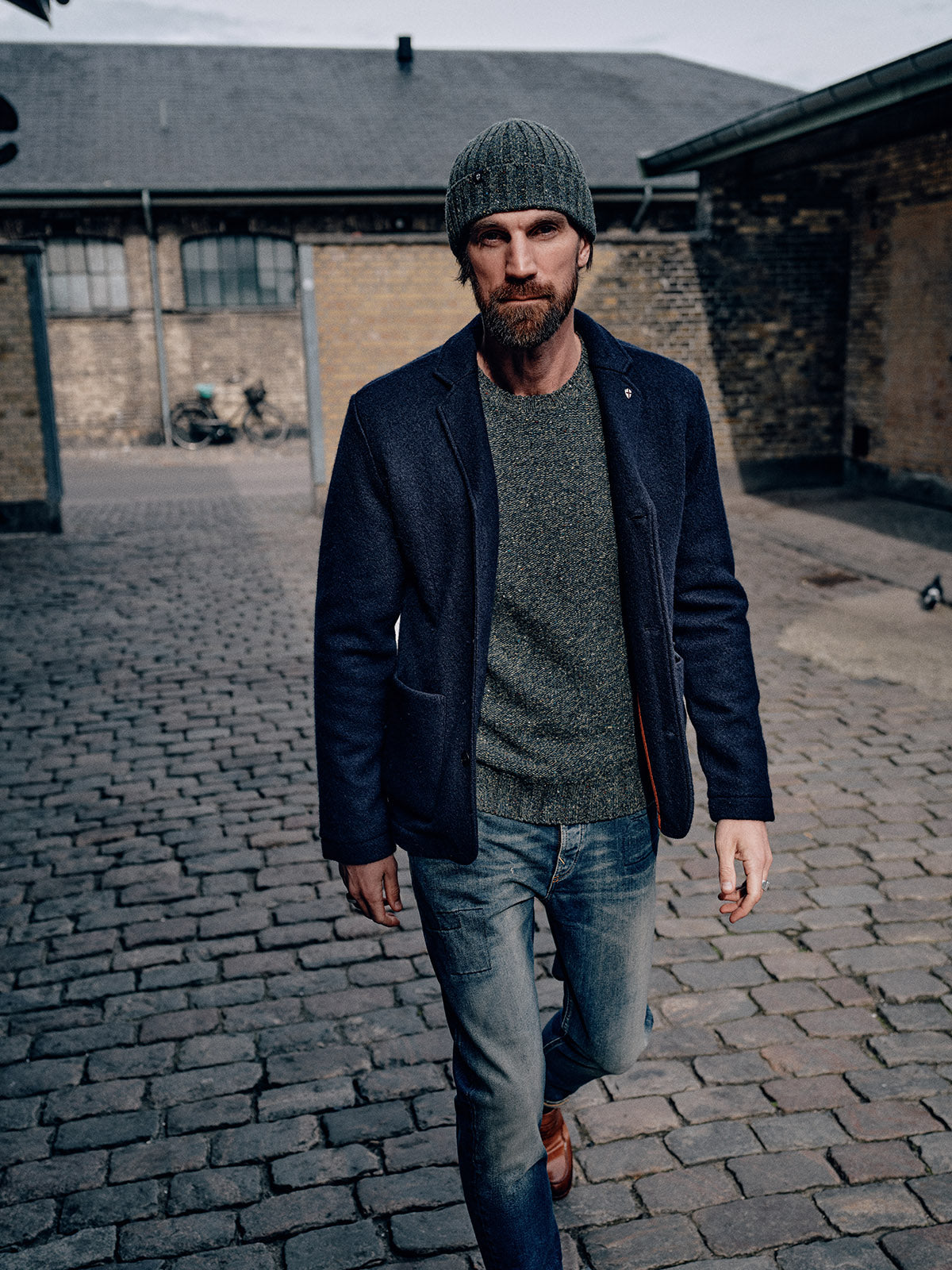 Blue de Gênes Marcos Blazer in Dark Navy