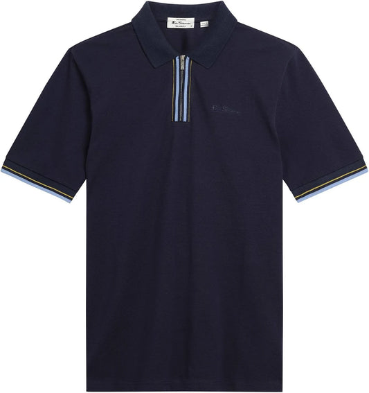 Ben Sherman PLACKET INTEREST POLO POLOS in DARK NAVY