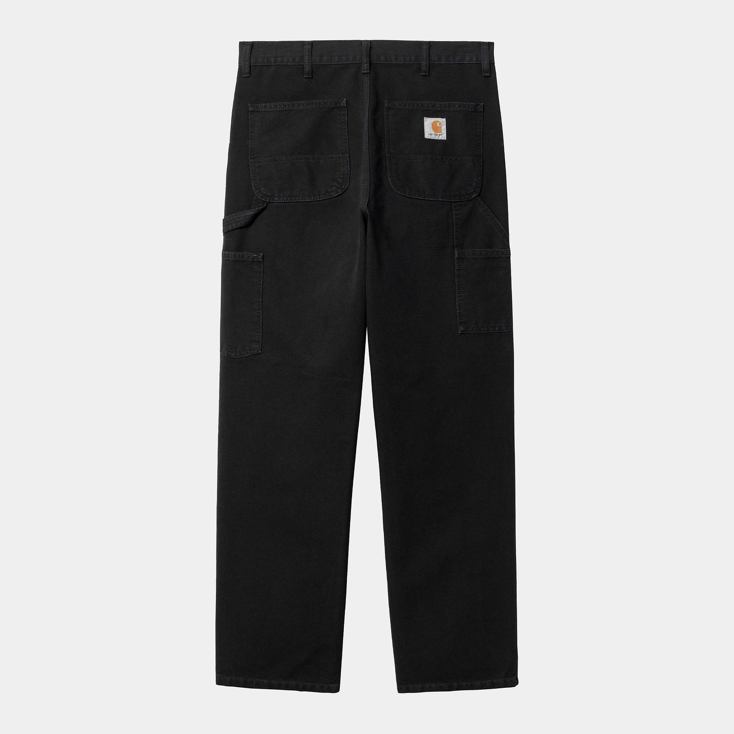 Carhartt Wip Single Knee Pant Organic Cotton Dearborn Canvas, 12 oz FW24 in Schwarz/aged canvas