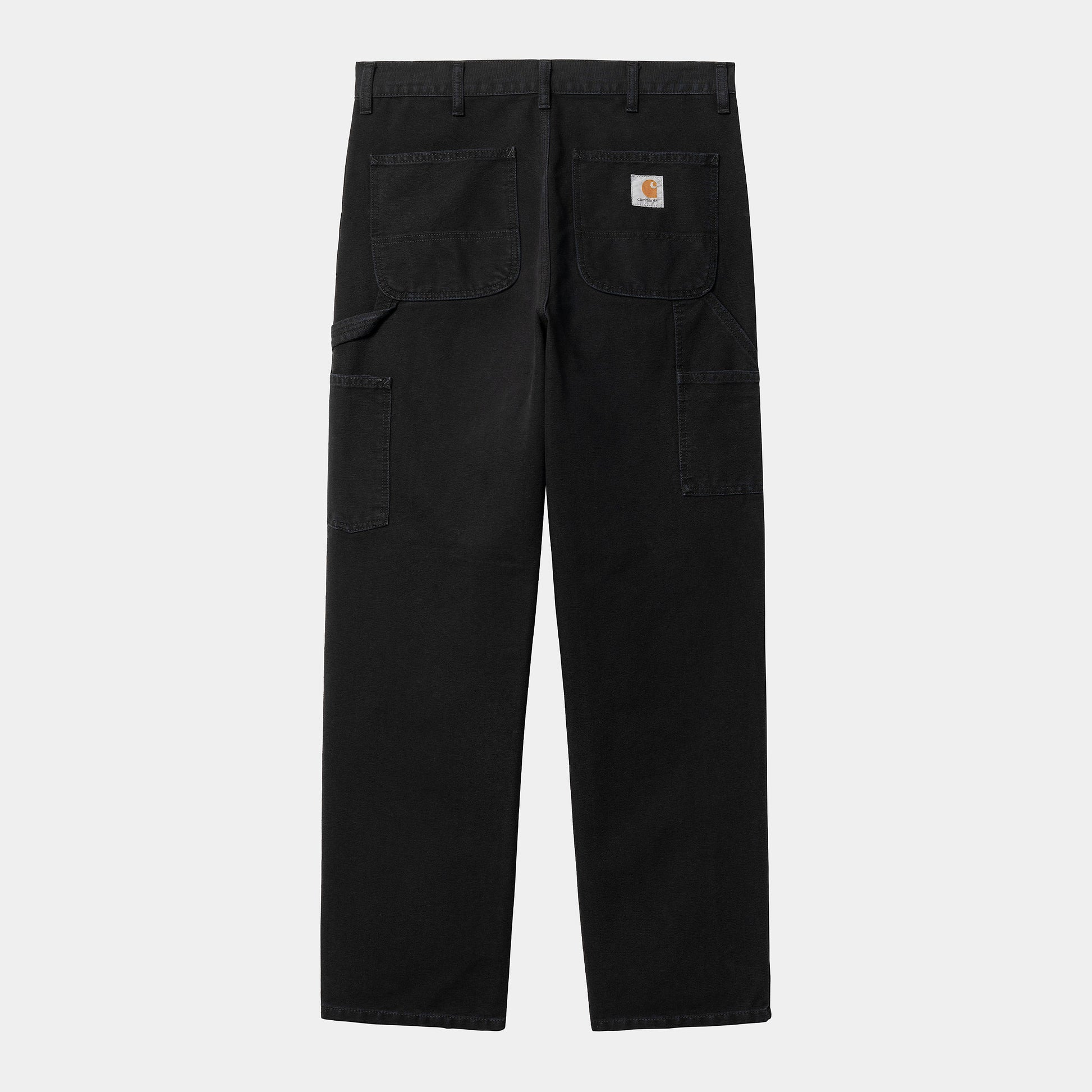 Carhartt Wip Single Knee Pant Organic Cotton Dearborn Canvas, 12 oz FW24 in Schwarz/aged canvas