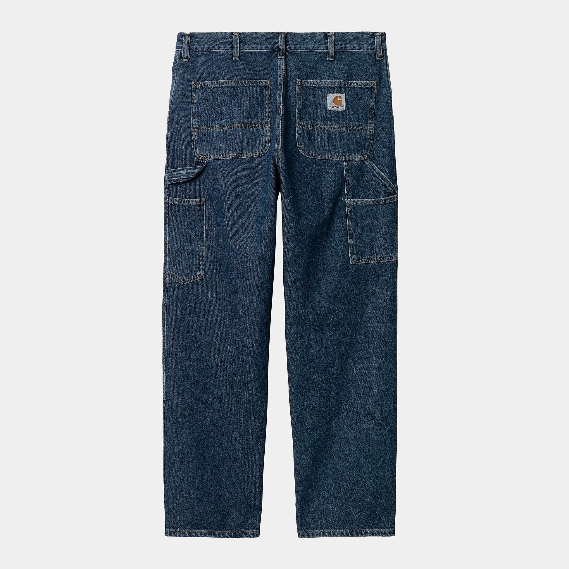 Carhartt WIP Single Knee Pant 100% Cotton Smith Denim Stone Bleached and Stone Wash