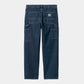 Carhartt WIP Single Knee Pant 100% Cotton Smith Denim Stone Bleached and Stone Wash