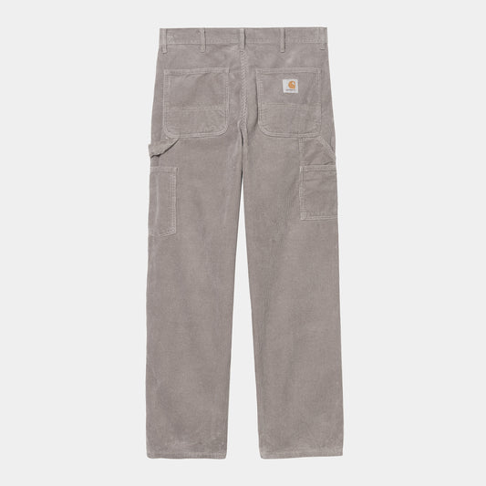 Carhartt Wip Single Knee Pant 100% Cotton 'Coventry' Corduroy, 8 Wales, 9.7 oz FW24 in Misty Grey/rinsed