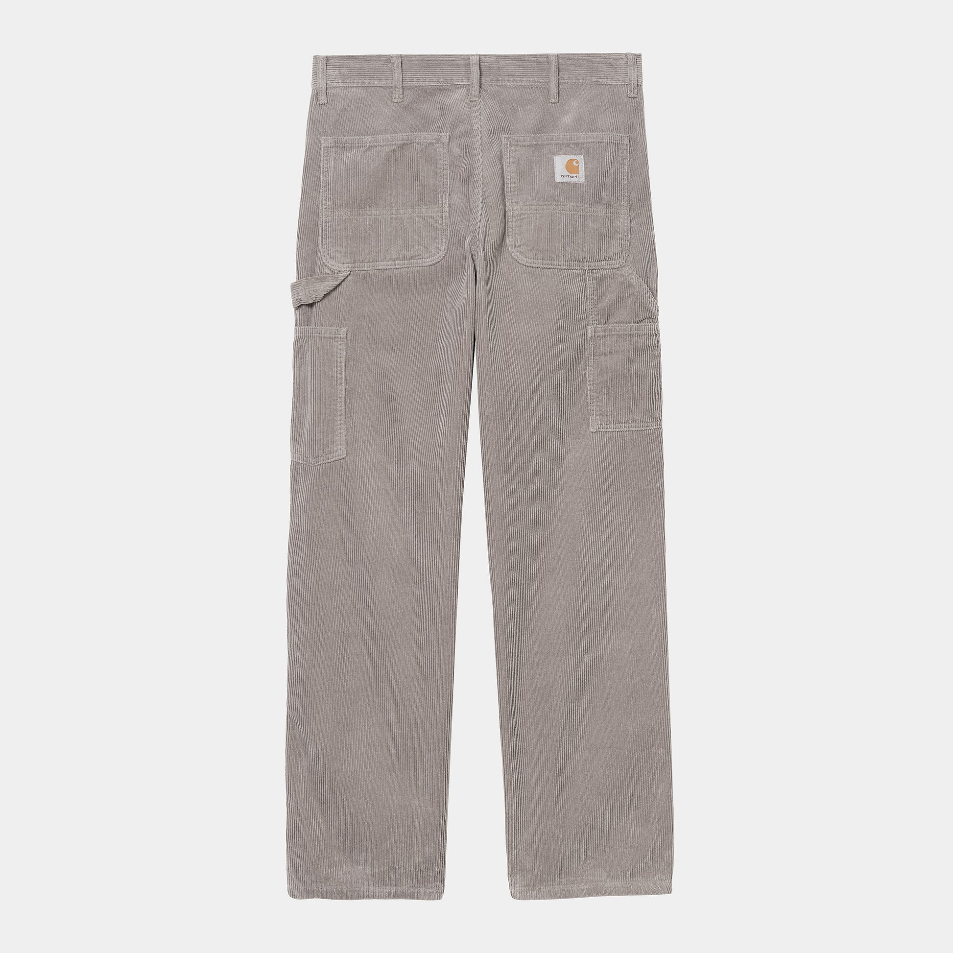 Carhartt Wip Single Knee Pant 100% Cotton 'Coventry' Corduroy, 8 Wales, 9.7 oz FW24 in Misty Grey/rinsed