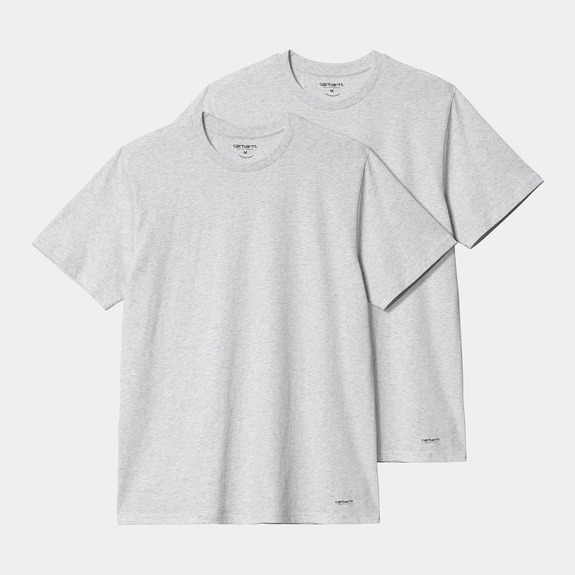 Carhartt WIP Standard Crew Neck T-Shirt in Ash Heather + Ash Heather