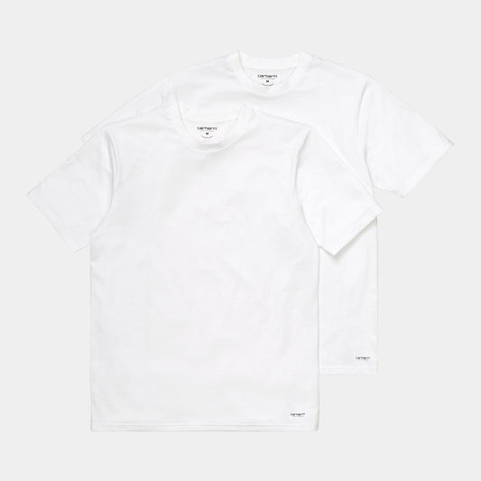 Carhartt WIP Standard Crew Neck T-Shirt in White + White