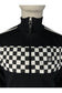 Trojan Chequerboard Track Top TR/9054 in Schwarz
