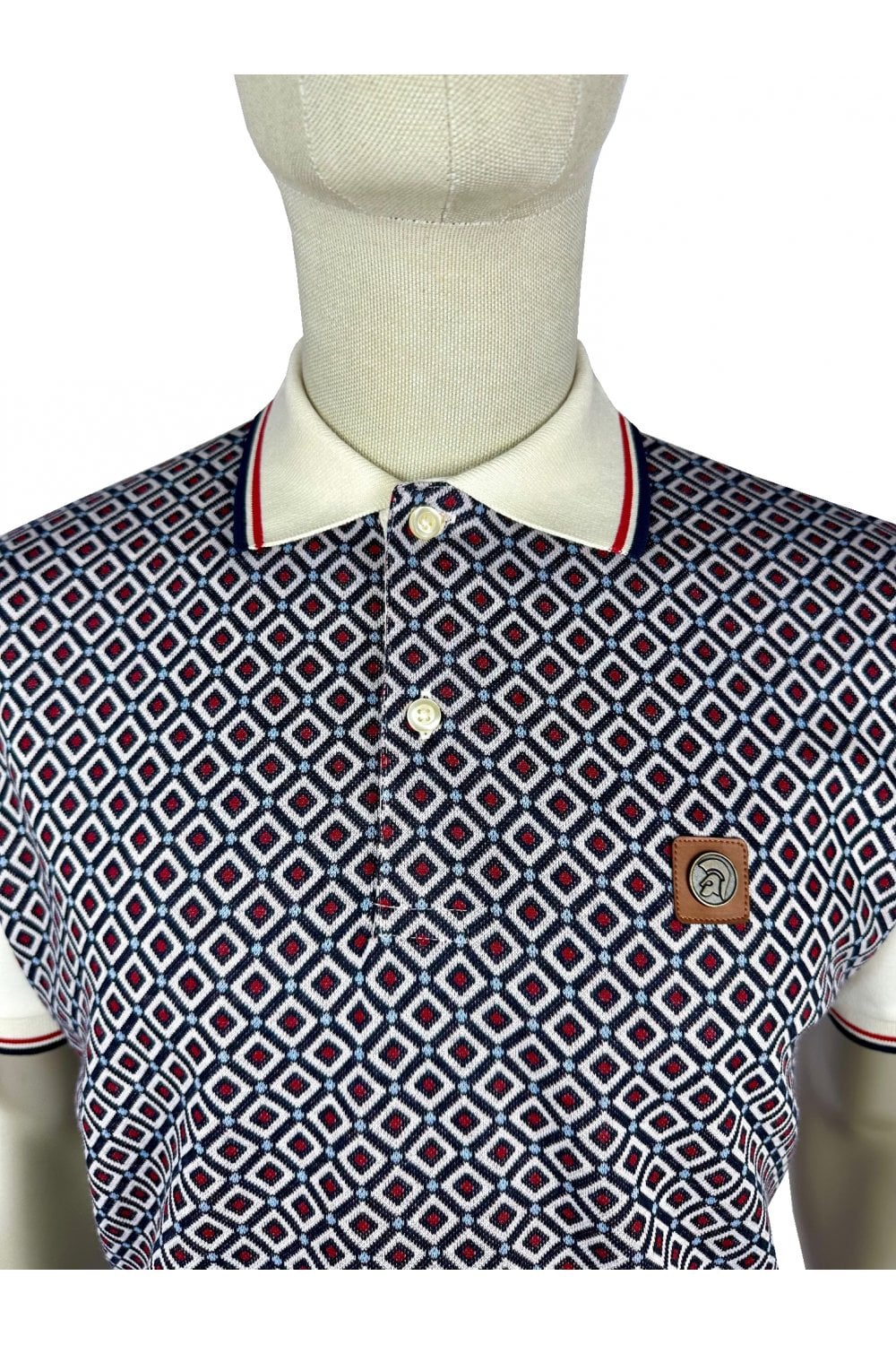 Trojan Diamond Panel Polo TR/9072 in Tan