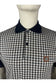 Trojan Houndstooth Panel Polo TR/9074 in Dunkelblau